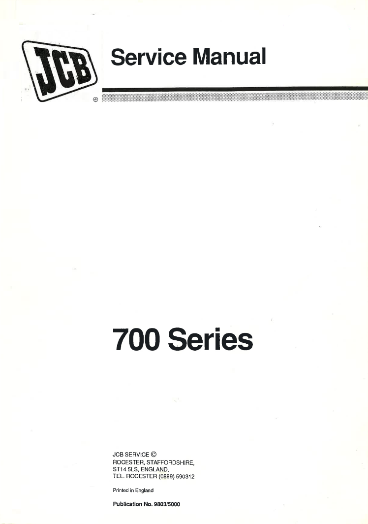 JCB 712, 716 (700 Series) Articulated Dump Truck Service Repair Manual - PDF