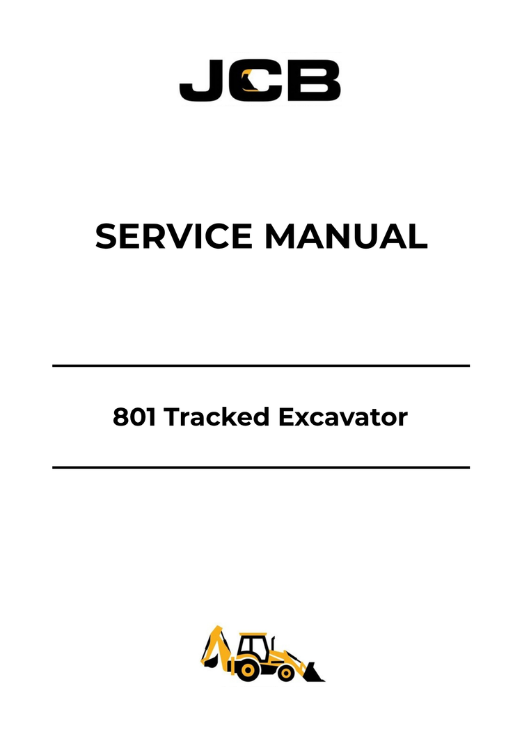 JCB 801 Tracked Excavator Service Manual 9803-3161 PDF Download