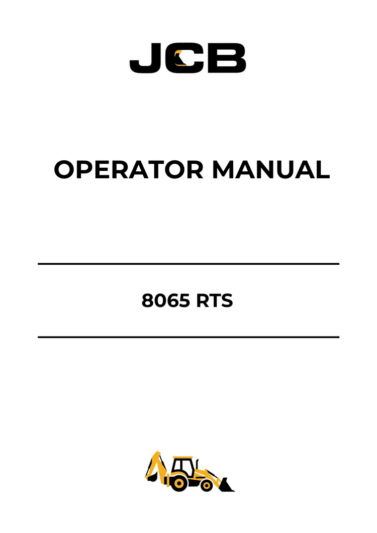 JCB 8065 RTS Operator Manual 9821-6900 PDF Download | Complete Service Guide