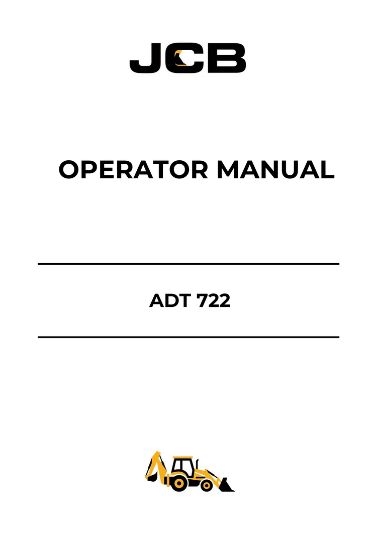 JCB ADT 722 Operator Manual 9811-0970 PDF Download Guide