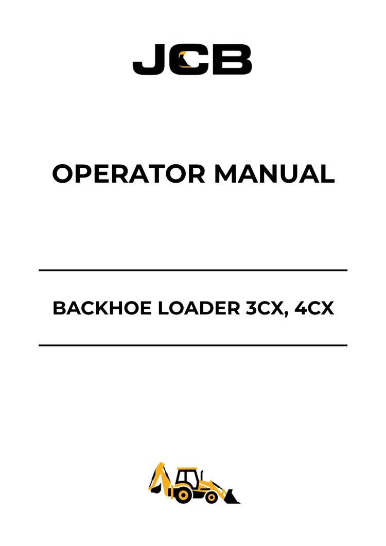 JCB Backhoe Loader 3CX, 4CX Operator Manual 9811/1720 PDF
