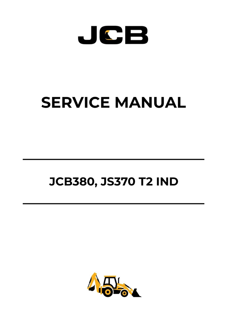 JCB JCB380 & JS370 T2 IND Service Manual 9813-8700 PDF Download
