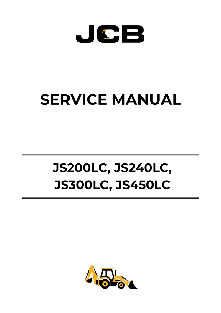 JCB JS200LC, JS240LC, JS300LC, JS450LC Service Manual 9803/6200 PDF