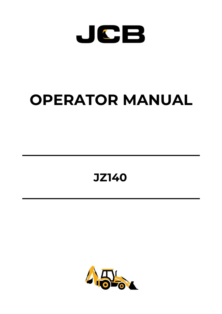 JCB JZ140 Operator Manual 9821-6350 PDF Download | Complete Guide