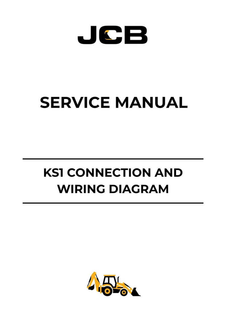 JCB KS1 Connection and Wiring Diagram Service Manual 9811-4550 PDF