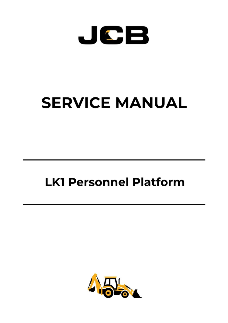 JCB LK1 Personnel Platform Service Manual 9803-3700-3 PDF Download