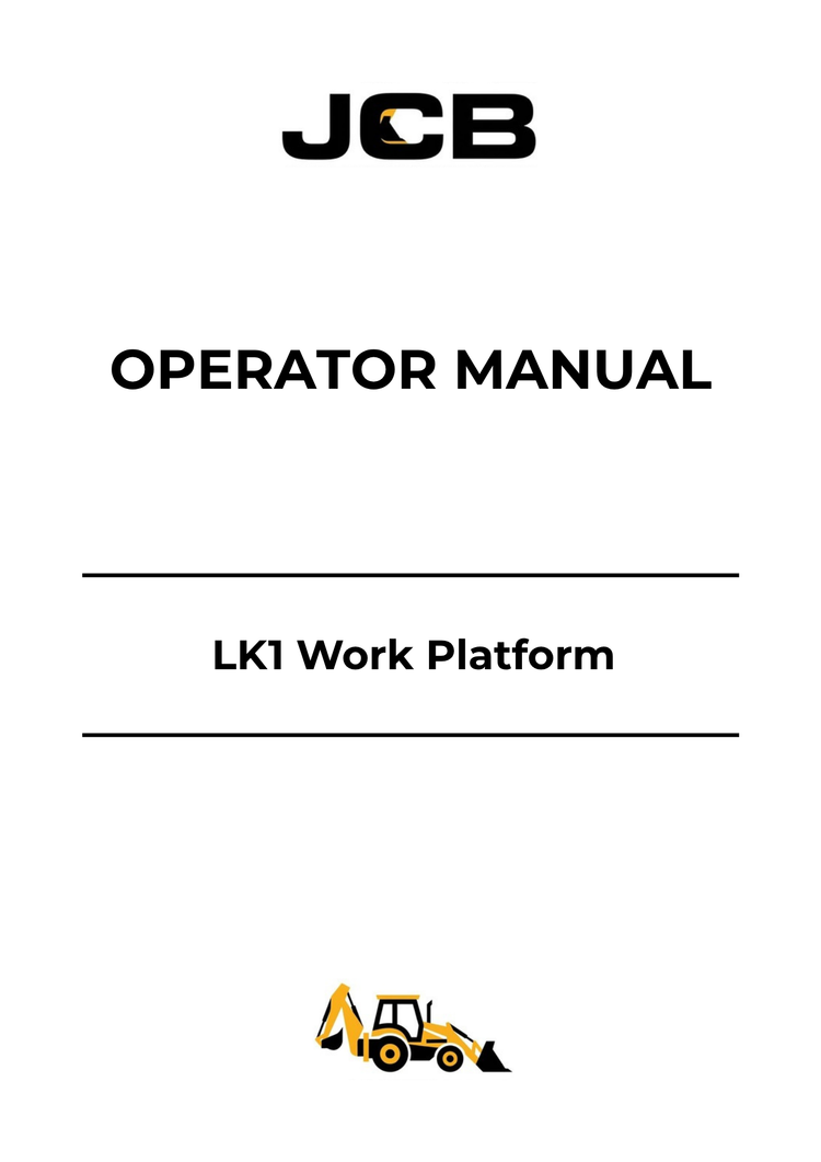 JCB LK1 Work Platform Operator Manual 9811-5750 PDF Download