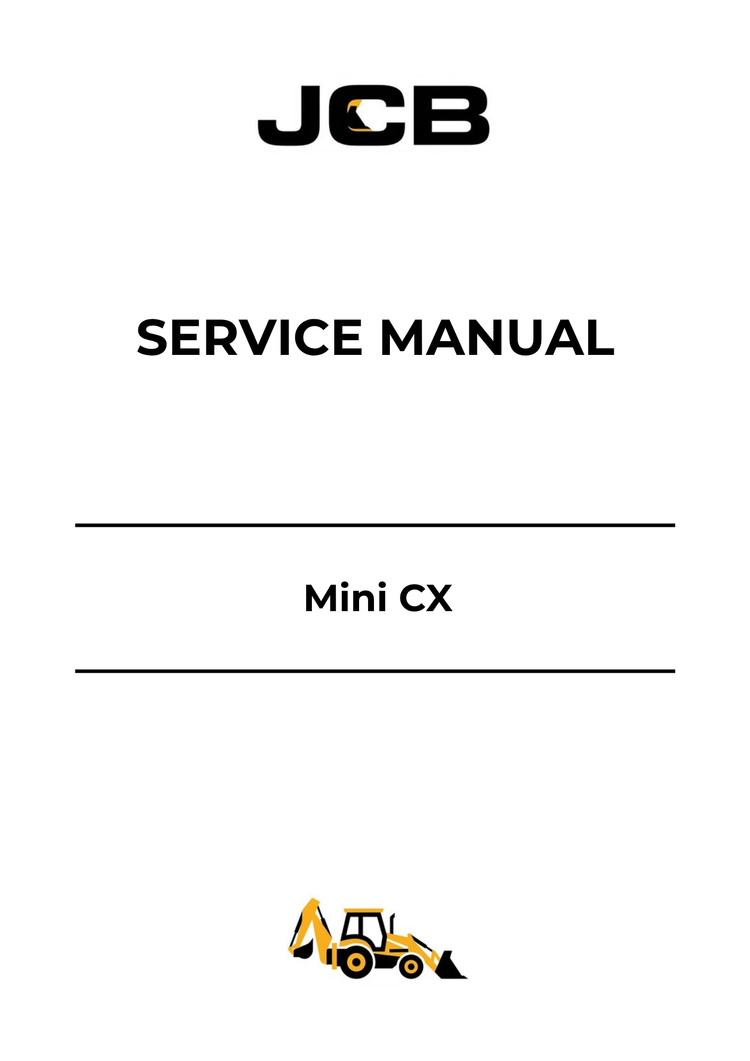 JCB Mini CX Service Manual 9803-9340 PDF Download – Repair & Maintenance Guide