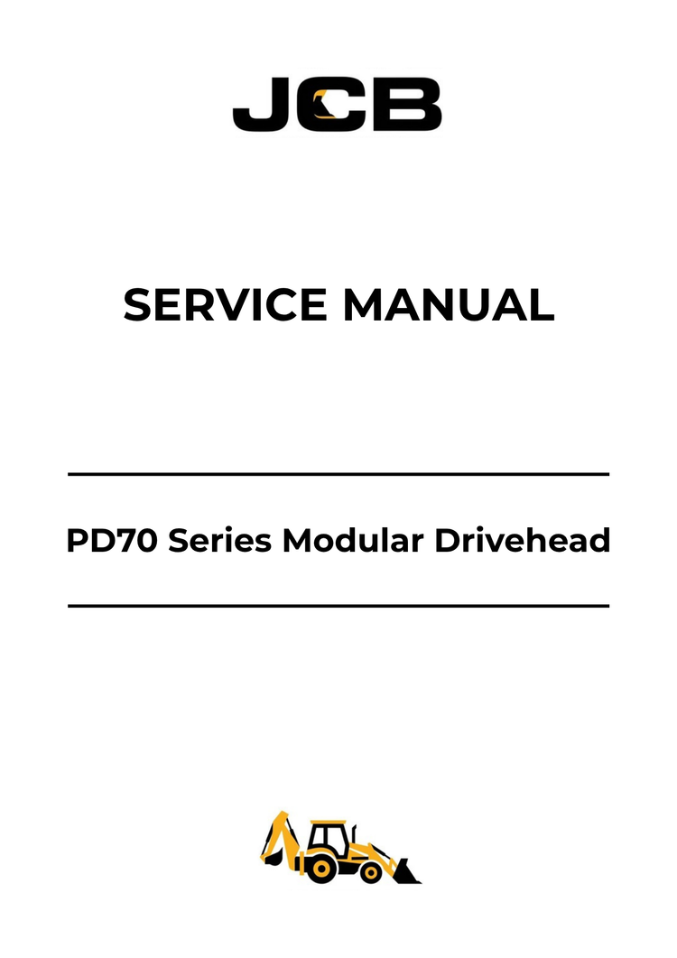JCB PD70 Series Modular Drivehead Service Manual PDF – Repair & Maintenance Guide (9803-9285)