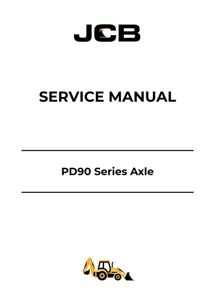 JCB PD90 Series Axle Service Manual PDF – Complete Workshop Repair Guide (Manual 9803-9110)