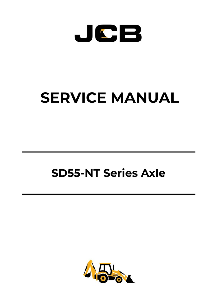 JCB SD55-NT Series Axle Service Manual 9803-9240 PDF Download