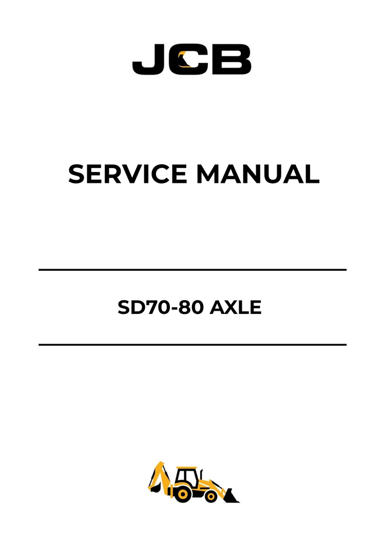 JCB SD70-80 Axle Service Manual 9823/1500 PDF – Repair & Maintenance Guide