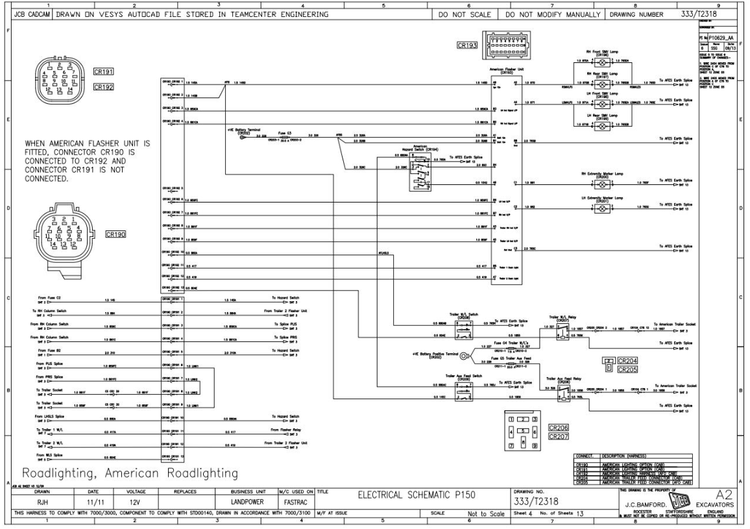 JCB Tractor Fastrac 3230-3 T4i T2 (2011-2018) Electrical & Hydraulic Diagram Manual PDF