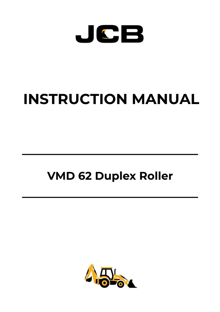 JCB VMD 62 Duplex Roller Instruction Manual 04103-28035A PDF Download
