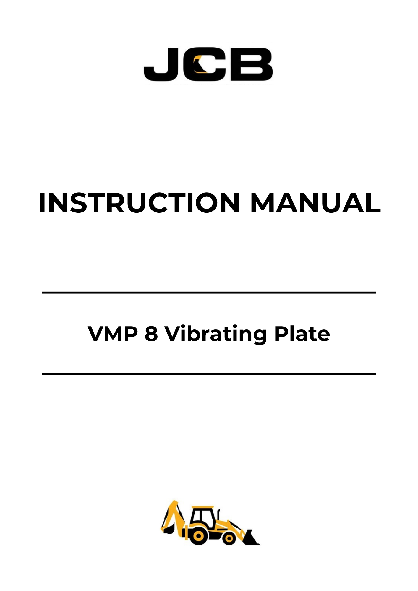 JCB VMP 8 Vibrating Plate Instruction Manual 332-A4353 PDF Download
