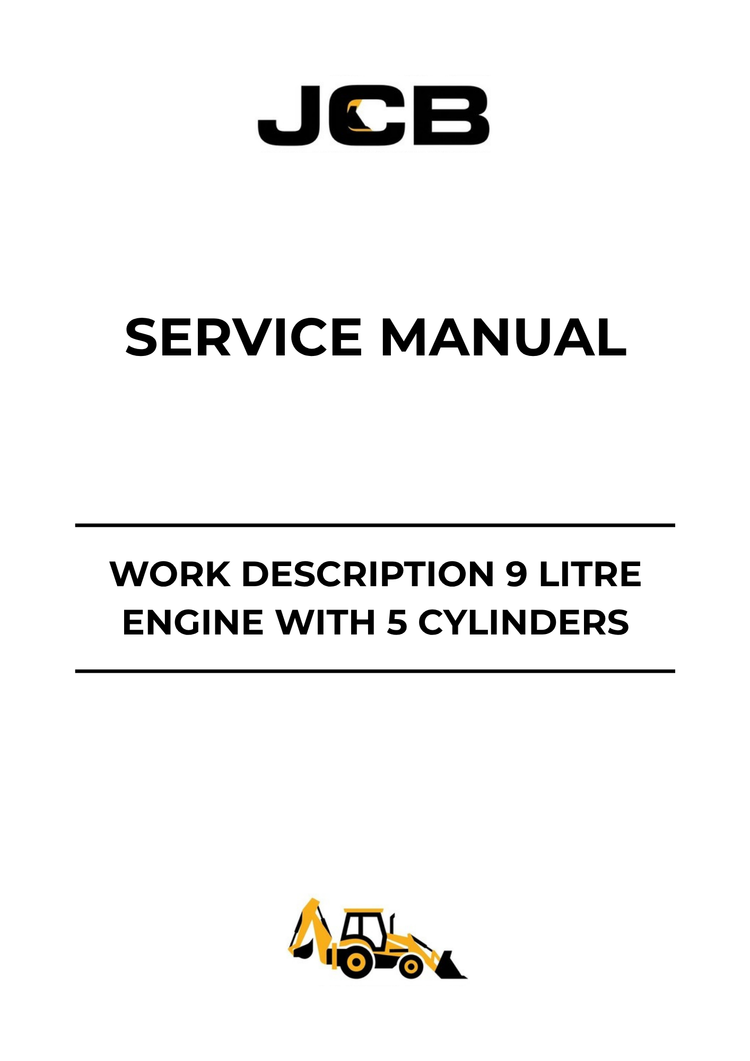 JCB 9 Litre 5-Cylinder Engine Work Description Service Manual 1715/049 PDF