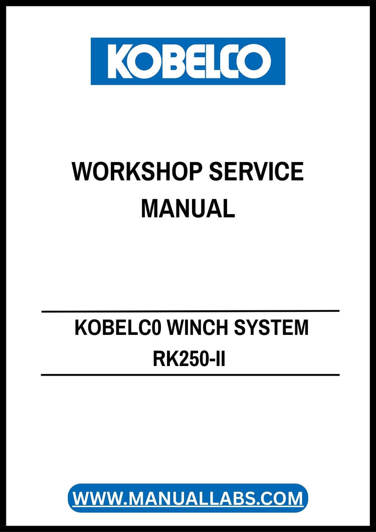 Kobelco Winch System RK250-II Workshop Service Manual S5EZ1303E-1 PDF