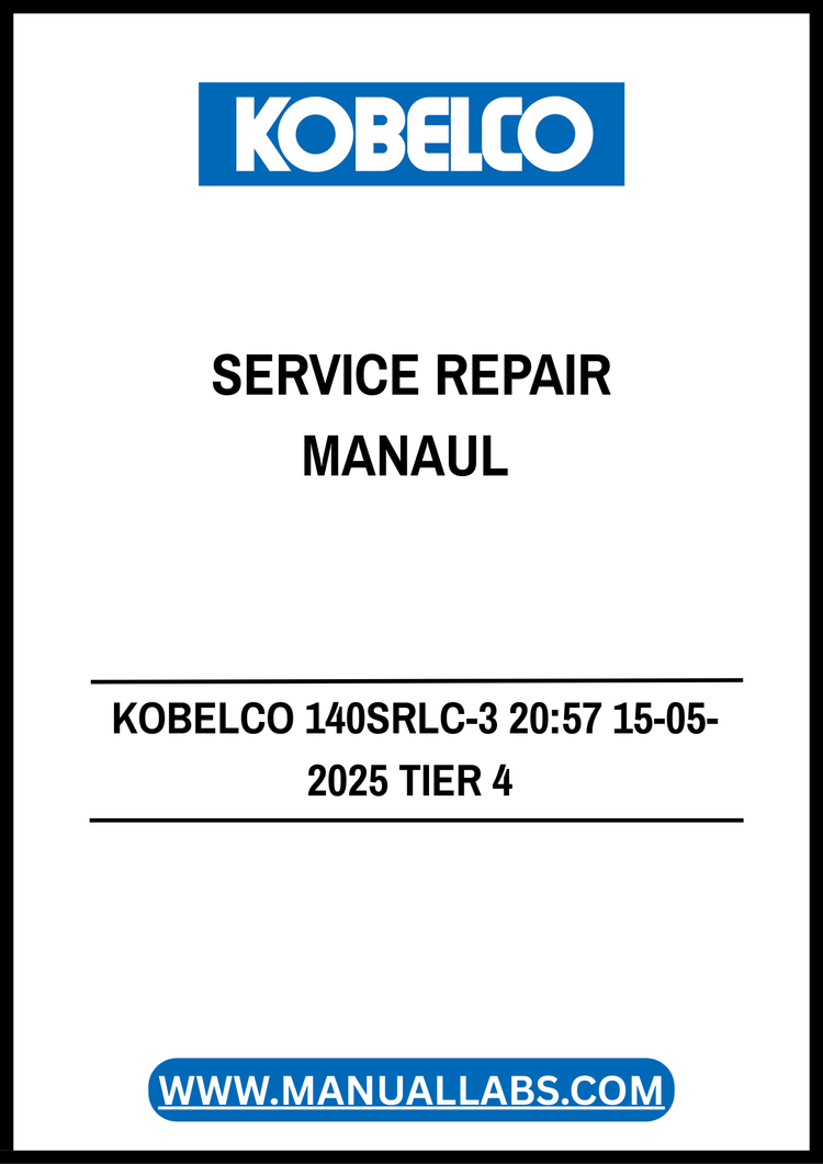 KOBELCO 230SRLC-3 Tier 4 Hydraulic Excavator Service Repair Manual S5YB0016E01 PDF