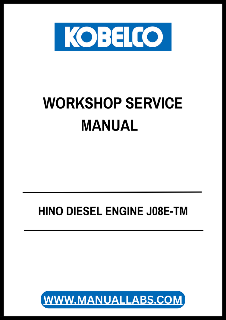 KOBELCO HINO J08E-TM Diesel Engine Workshop Service Manual SMTK-E040 PDF Download