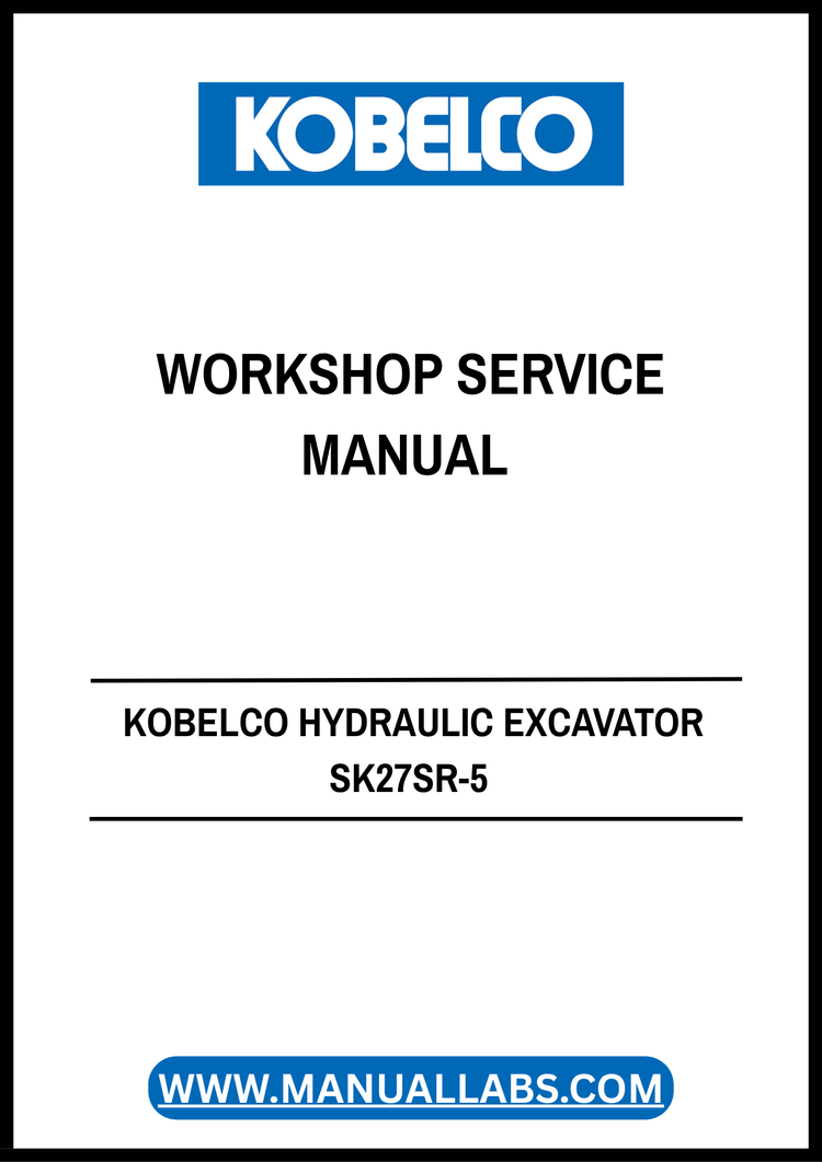 KOBELCO SK27SR-5 Workshop Service Manual S5PV0013E01 PDF