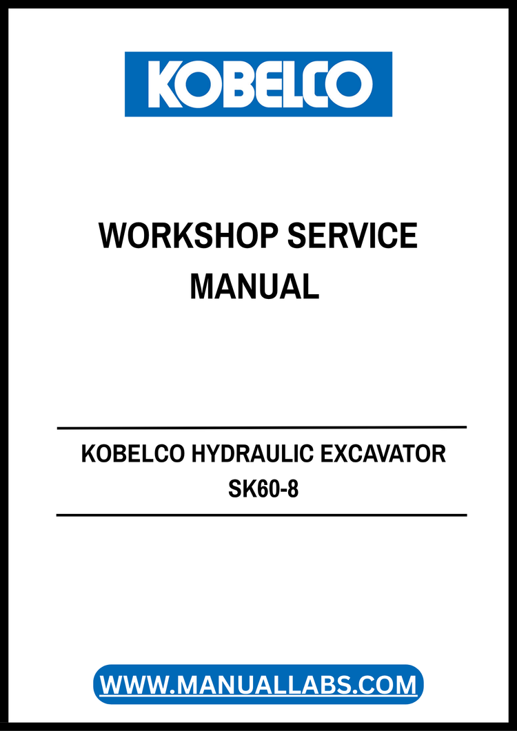 KOBELCO SK60-8 Hydraulic Excavator Workshop Service Manual S5LE0003E01 PDF