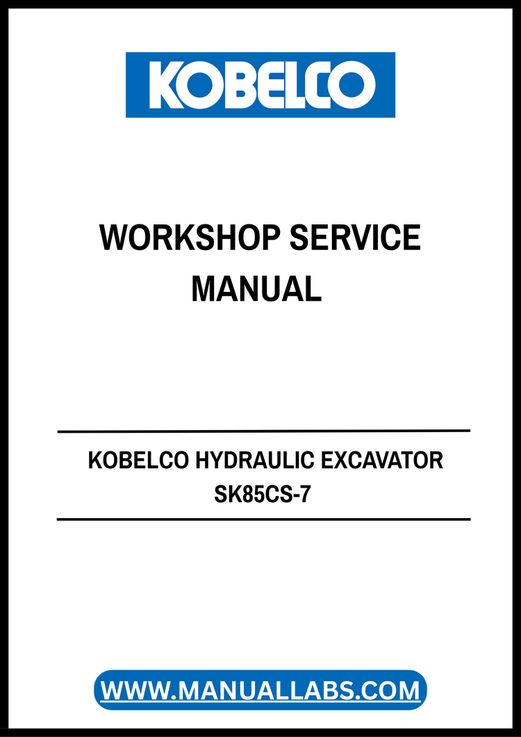 KOBELCO SK85CS-7 Workshop Service Manual S5LF0022E02 PDF