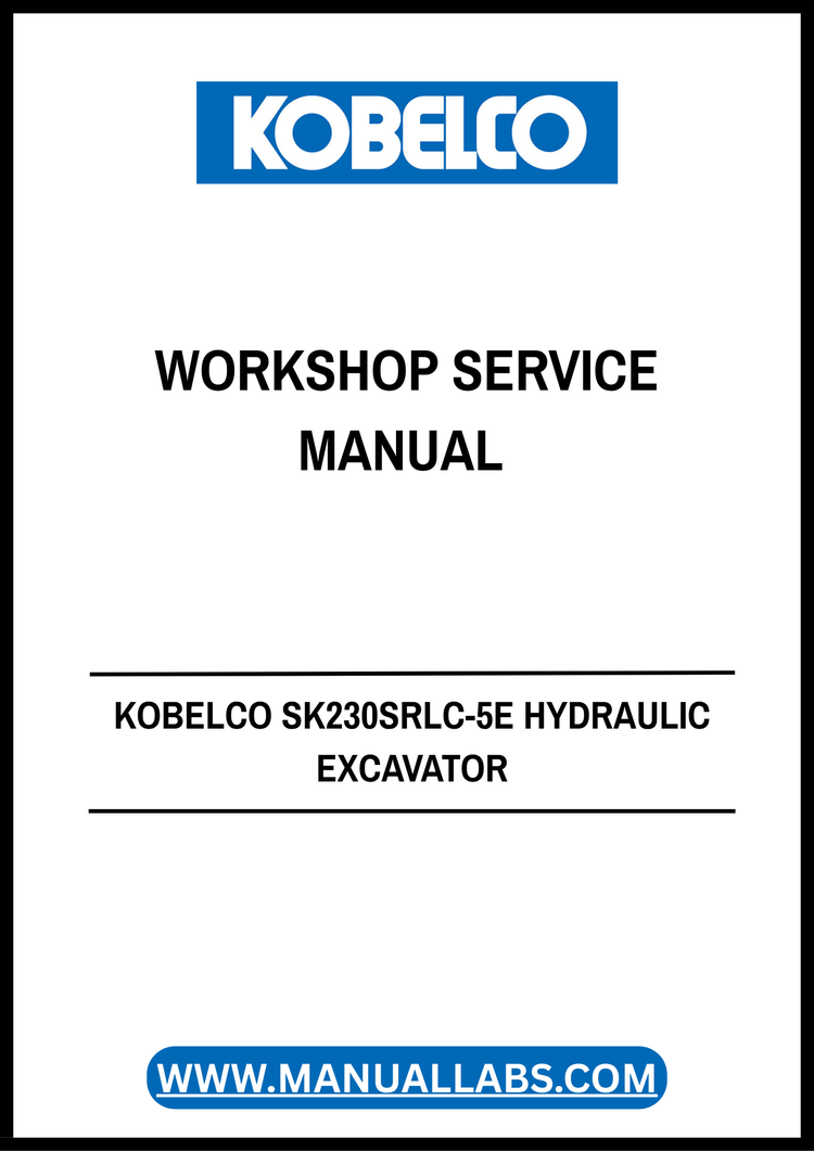 KOBELCO SK230SRLC-5E Hydraulic Excavator Workshop Service Manual S5YB0024E01 PDF
