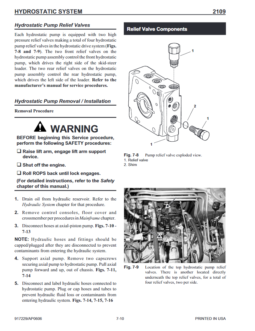 MUSTANG 2109 Skid Steer Loader Service Repair Manual 917229 | PDF Download