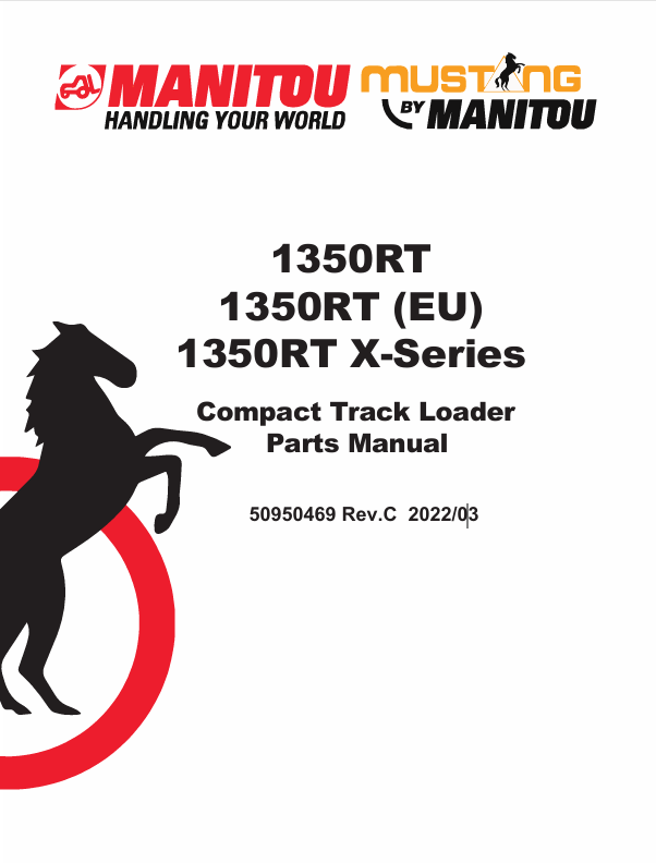 MUSTANG 1350RT Compact Track Loader (50950469) Parts Manual PDF File