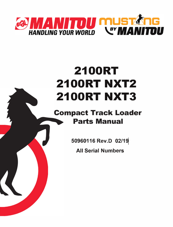 MUSTANG 2100RT (50960116) Parts Manual PDF File Download