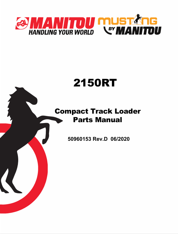 MUSTANG 2150RT Compact Track Loader (50960153) Parts Manual - PDF File