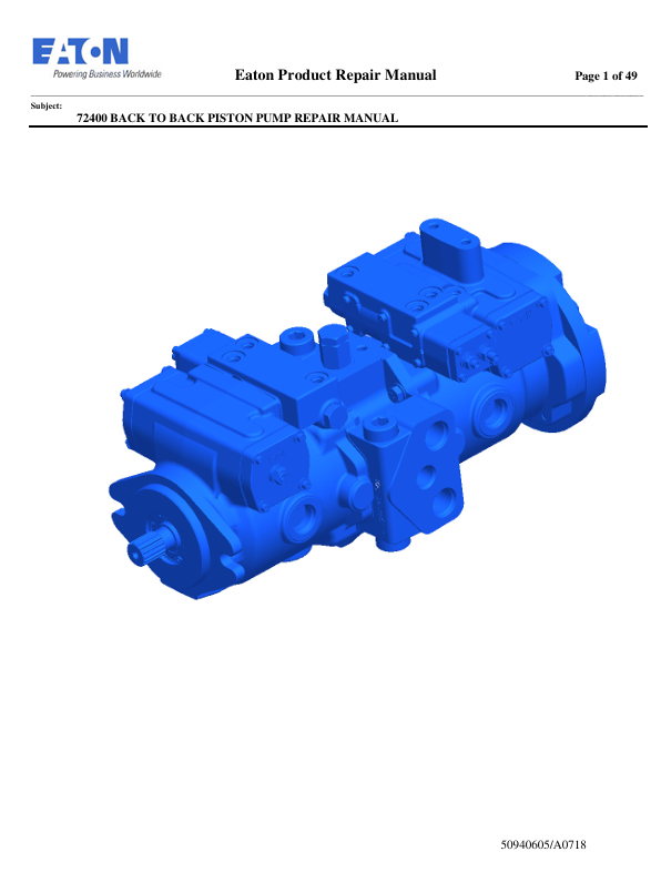 Mustang 72400 (50940605A) Repair Manual PDF Download | Service Guide