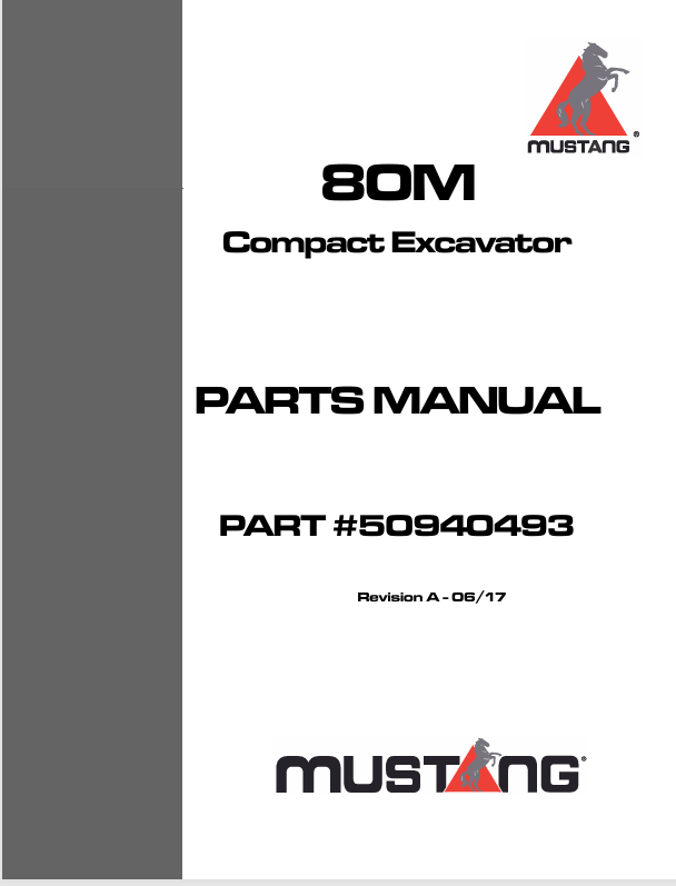 Mustang 80M (50940493) Parts Manual PDF File – Complete Spare Parts Guide