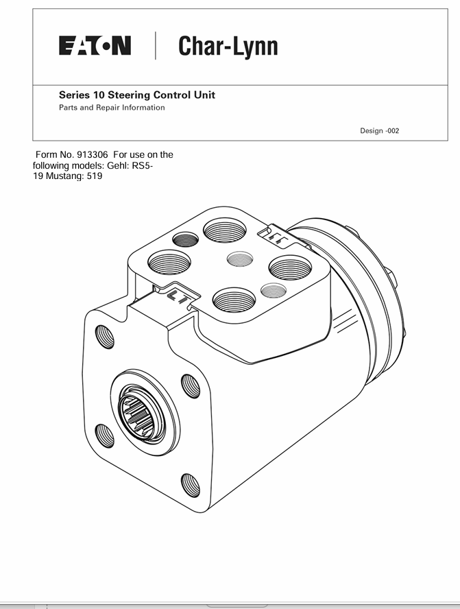 MUSTANG GEHL RS5-19 & 519 (913306) Repair Manual PDF Download