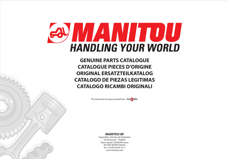 Mustang Minute Handling Your World (50940083) Parts Manual PDF Download