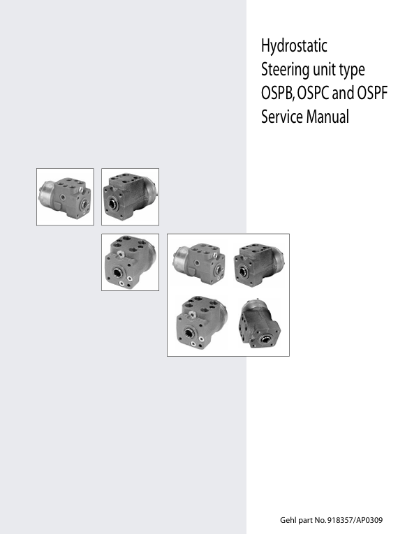 Mustang Hydrostatic Steering Unit OSPB OSPC OSPF (918357) Service Manual PDF