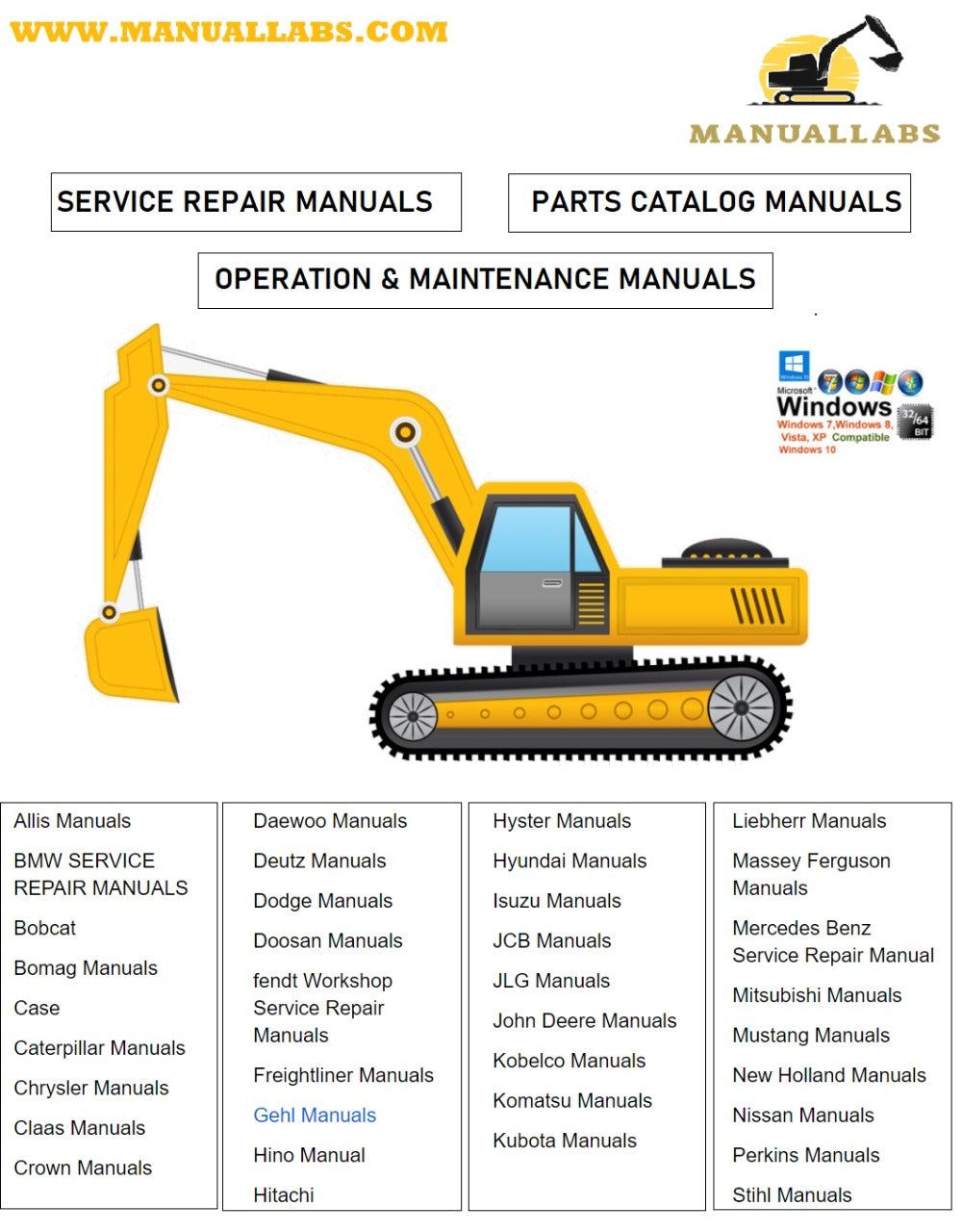 Mustang MTL320 Skid Steer Loader 2022 & 2032 Parts Catalog Manual (908270D) PDF Download