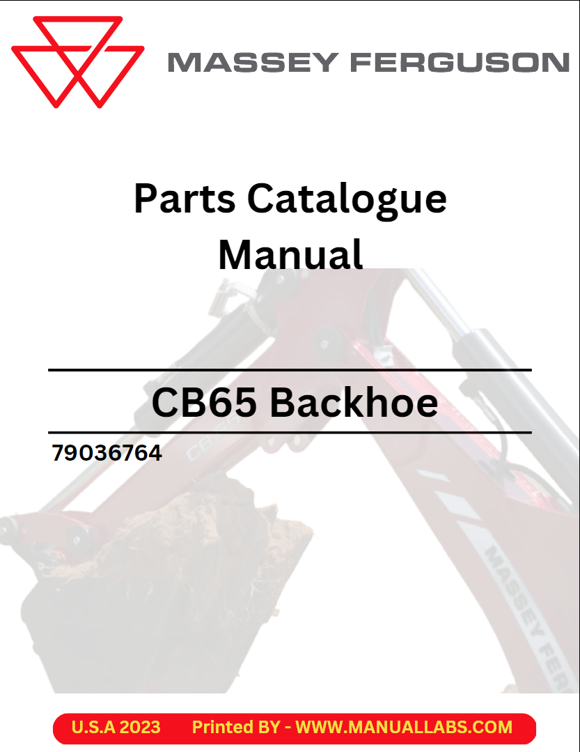 Massey Ferguson CB65 Backhoe Parts Catalog