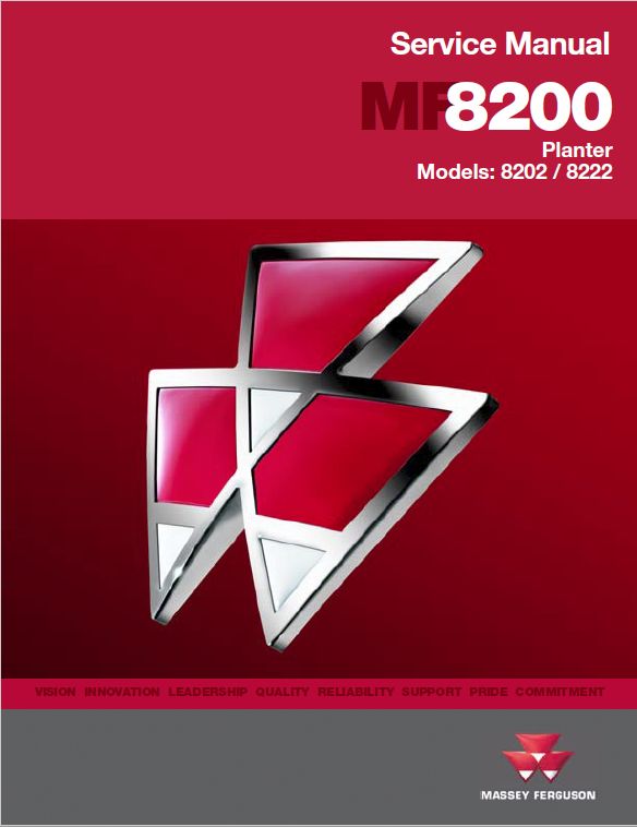 Massey Ferguson MF 8202 & 8222 Planter Workshop Service Repair PDF (S/N HS & AH2XX101+)