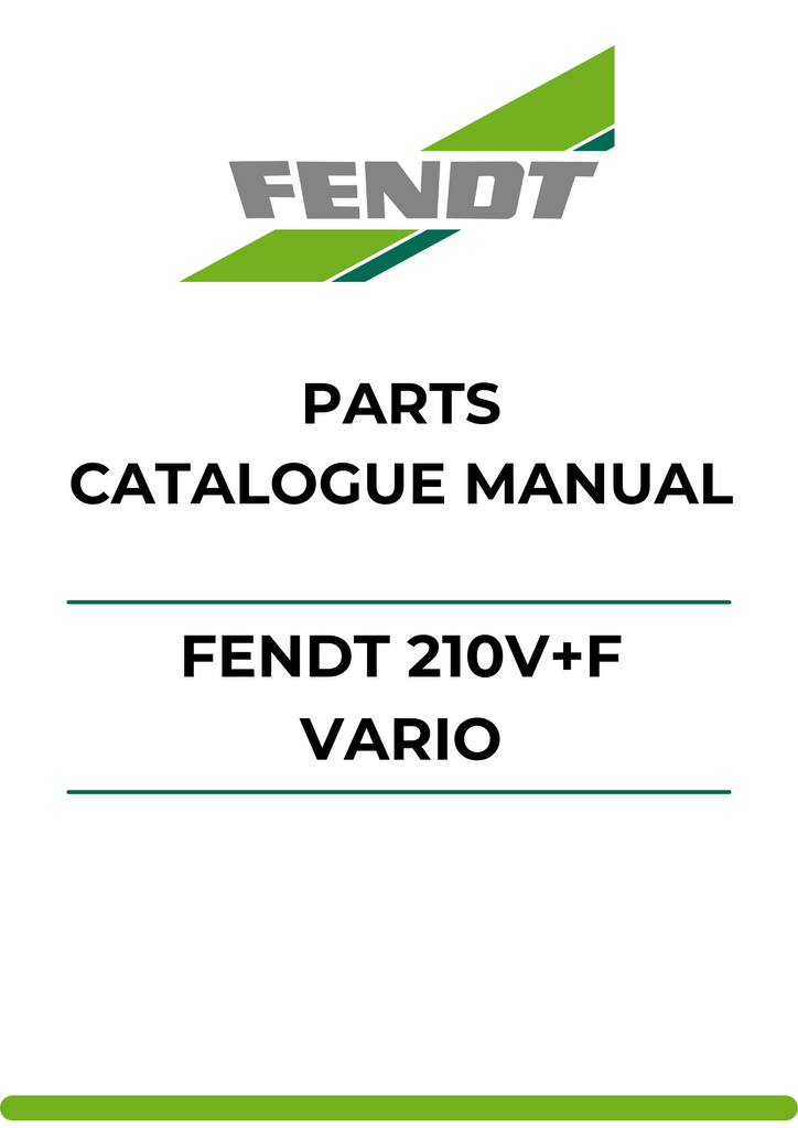 PARTS CATALOG MANUAL - FENDT 210V+F VARIO (263/00101-99999) PDF FILE