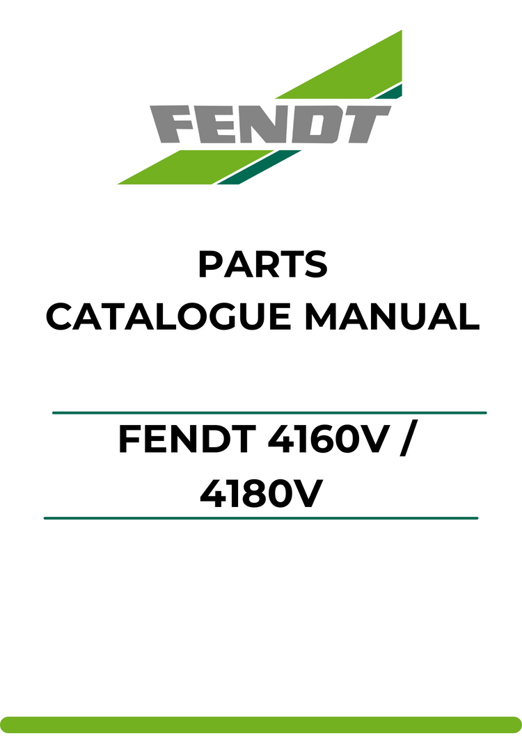 PARTS CATALOG MANUAL - FENDT 4160V / 4180V PDF FILE