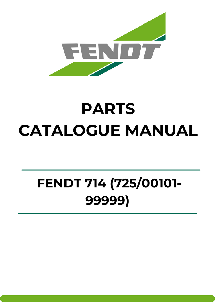 PARTS CATALOG MANUAL - FENDT 714 (725/00101-99999) PDF FILE