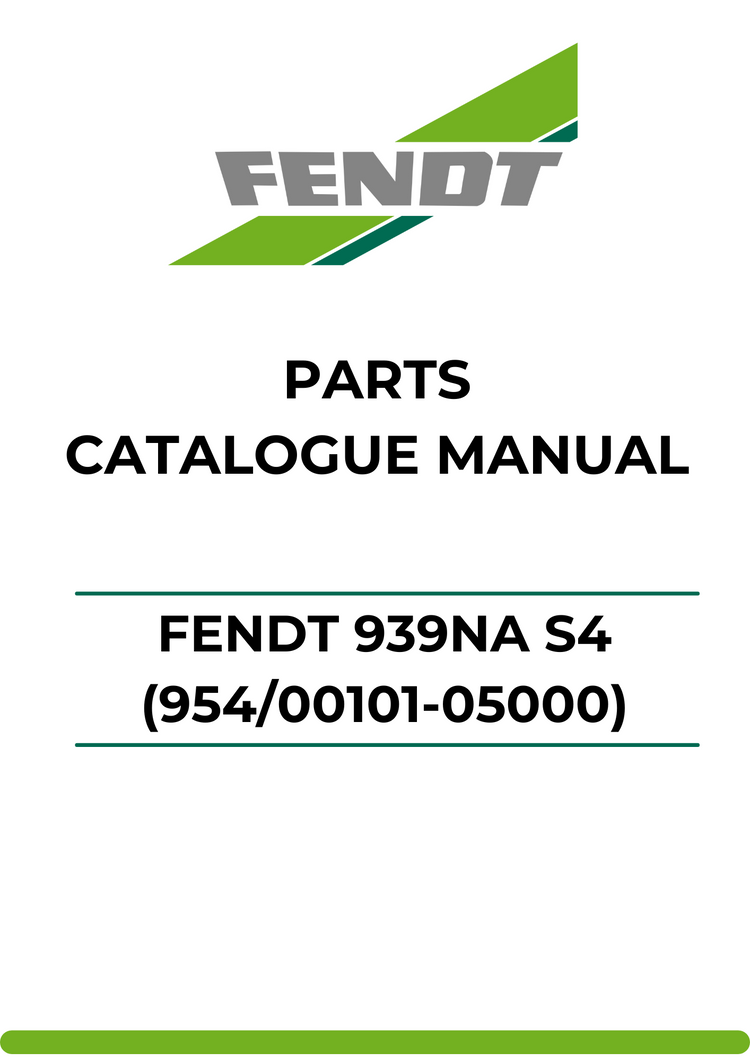 PARTS CATALOG MANUAL - FENDT 939NA S4 (954/00101-05000) (WAM954XXX00F05001-99999) PDF FILE