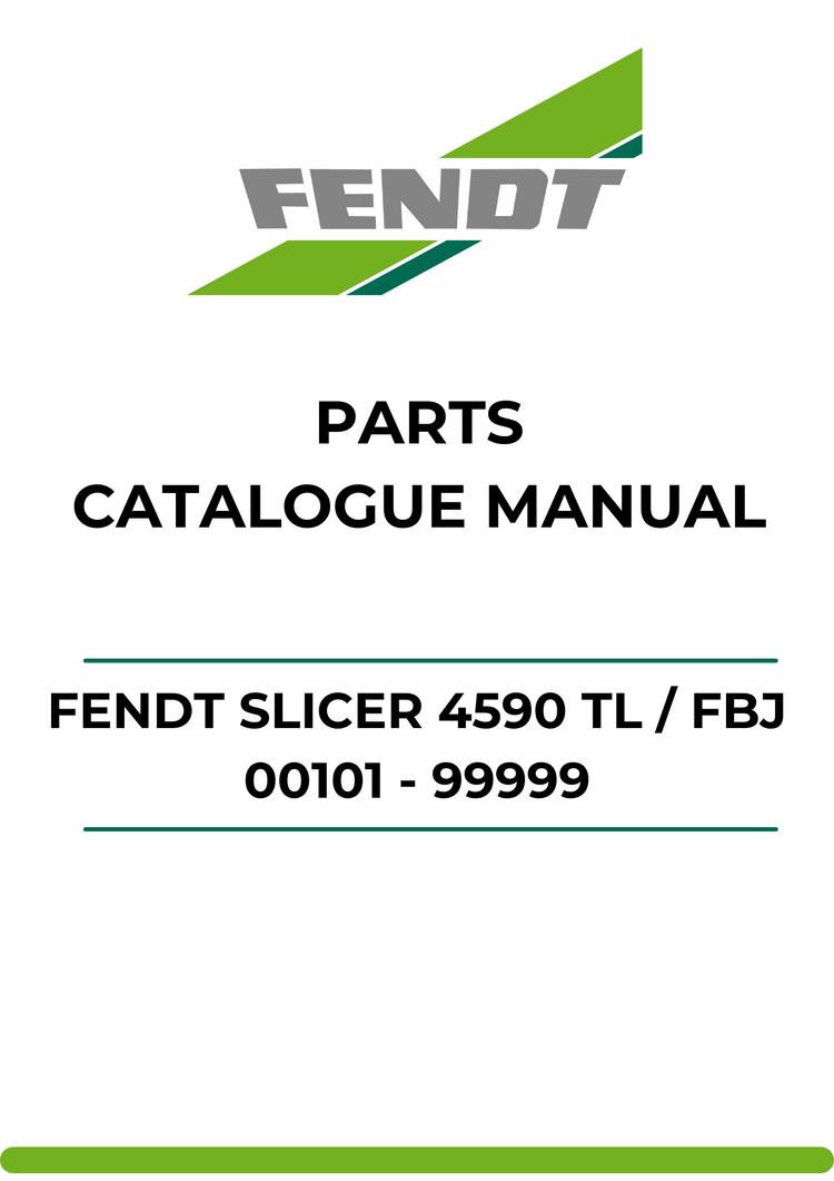 PARTS CATALOG MANUAL - FENDT SLICER 4590 TL / FBJ 00101 - 99999 PDF FILE