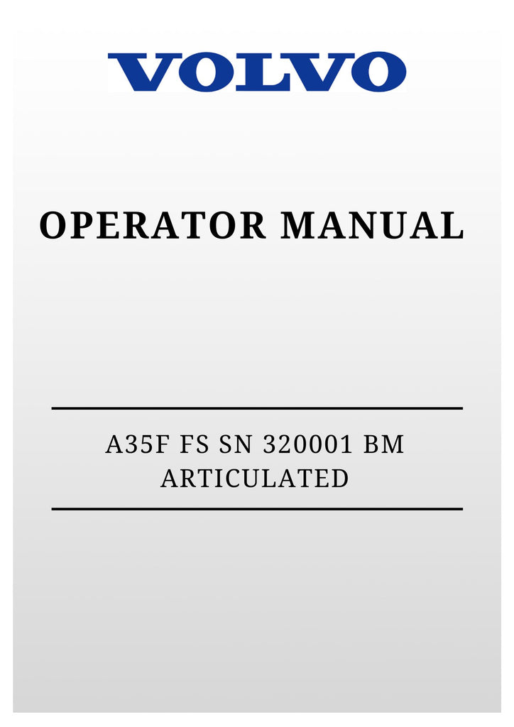 VOLVO L60E WHEEL LOADER SERVICE MANUAL 2021