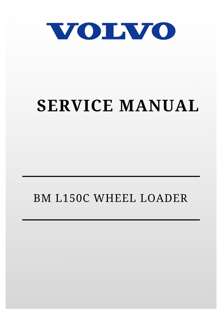 VOLVO BM L150C WHEEL LOADER Z SERVICE MANUAL 2020