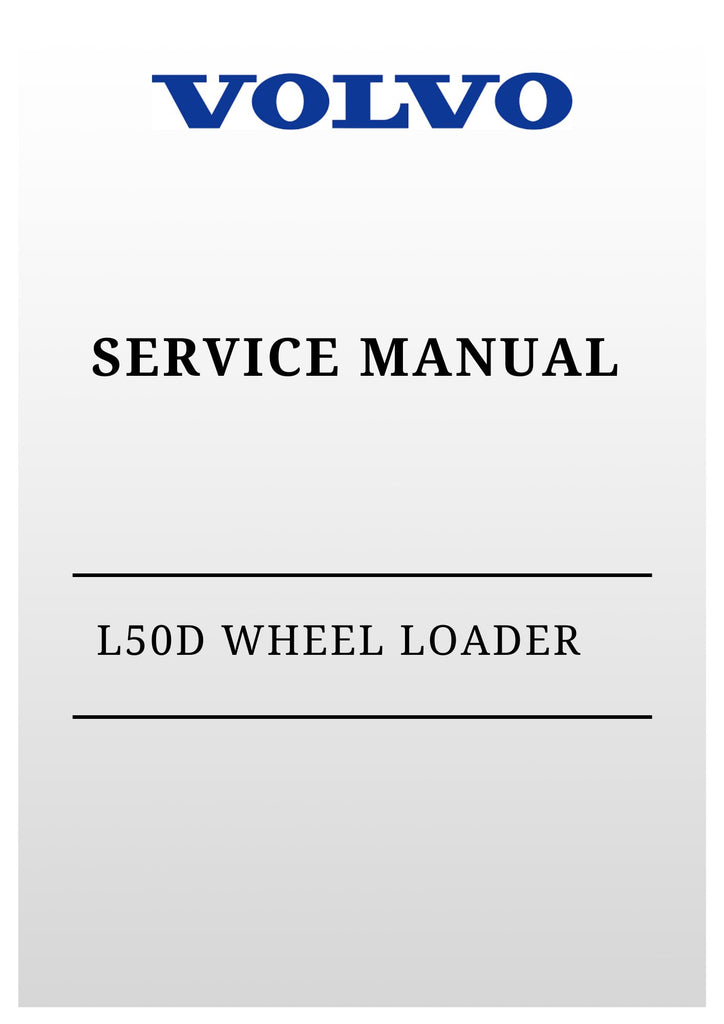 VOLVO L50D WHEEL LOADER SERVICE MANUAL 2022