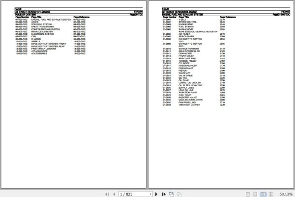 FENDT TRACTOR GT 370GT F370000 11.2018 SPARE PARTS CATALOGUE MNUAL - PDF FILE
