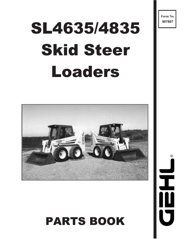 SL4635/SL4835 - GEHL Skid Steer Loaders Parts Catalog Manual PDF Download (Form No. 907807)