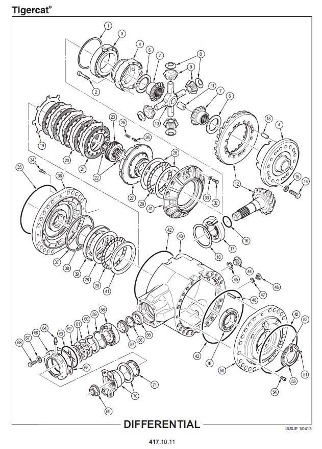 TIGERCAT 1014 FORWARDER PARTS CATALOGUE MANUAL (10140101 - 10140500)